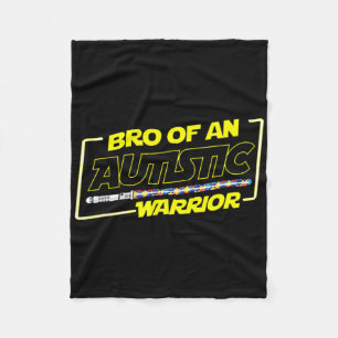 Autistic Autism Awareness Warrior Brother Boys Men Fleece Blanket