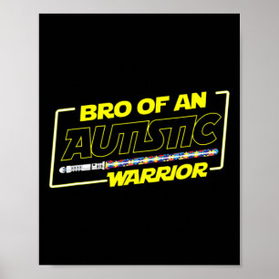 Autistic Autism Awareness Warrior Brother Boys Men Poster