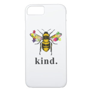 Autistic   Autism Be Kind Beekeeper Puzzle Piece iPhone 8/7 Case