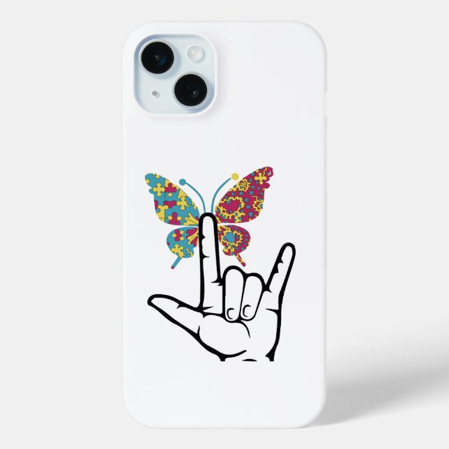 Autistic Autism Butterfly Autism Awareness Case-Mate iPhone Case (Back)