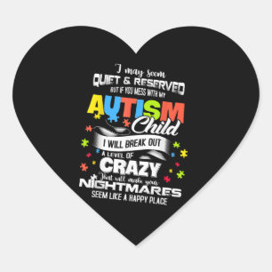 Autistic Autism Child I Will Break Out A Level Heart Sticker