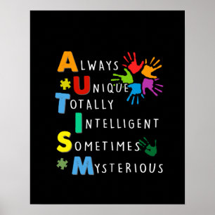 Autistic   Autism Strong Definition Poster