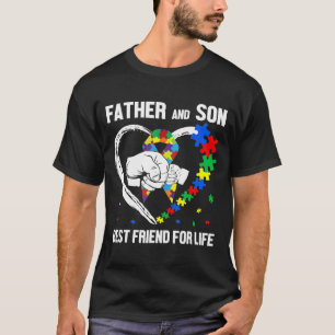Autistic Awareness Father And Son Best Friend For  T-Shirt