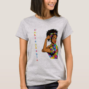 Autistic awareness Gift with Afro African American T-Shirt