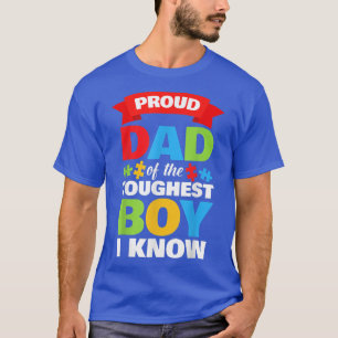 Autistic Awareness Month Mens Proud Autism Dad Son T-Shirt