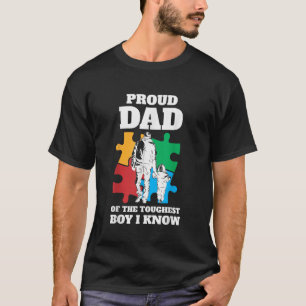 Autistic Awareness Month Mens Proud Autism Dad Son T-Shirt