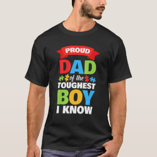 Autistic Awareness Month Mens Proud Autism Dad Son T-Shirt