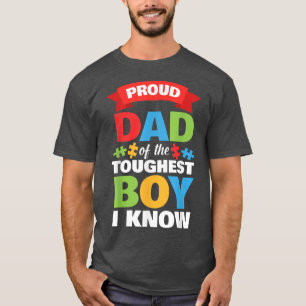 Autistic Awareness Month Mens Proud Autism Dad Son T-Shirt