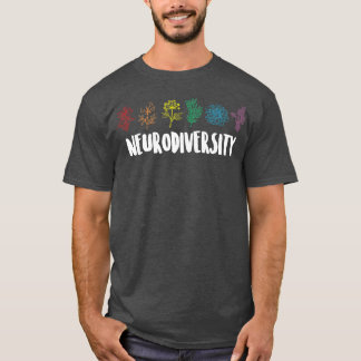 Autistic Awareness Month Neurodiversity ADHD Flowe T-Shirt