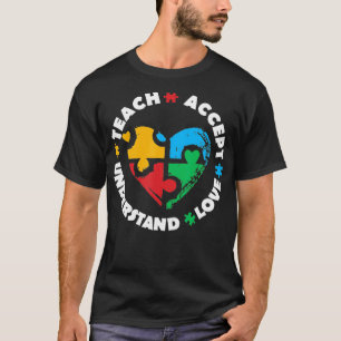 Autistic Awareness Month Teacher Accept Understand T-Shirt
