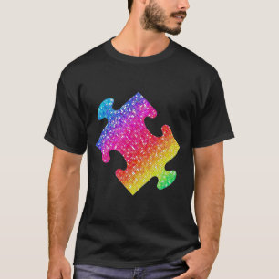 Autistic Awareness Puzzle Piece Parents Adults Gif T-Shirt