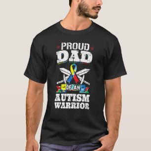 Autistic Awareness Ribbon Proud Dad Of An Autism W T-Shirt