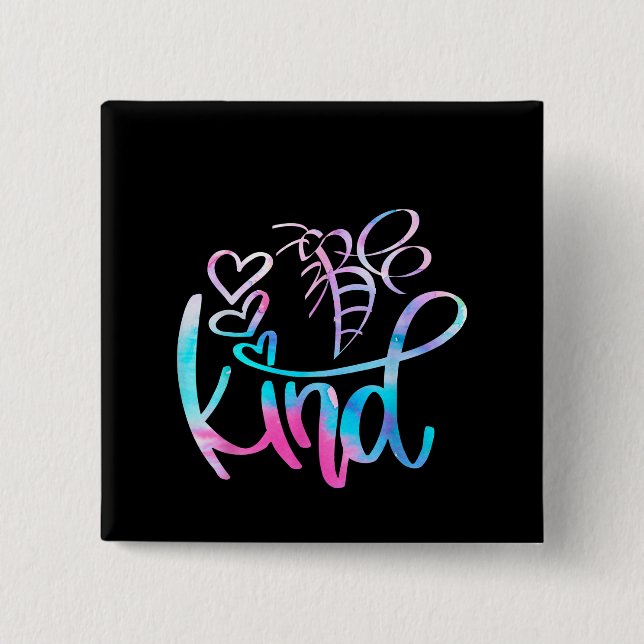 Autistic | Be Kind Autism Awareness 15 Cm Square Badge (Front)