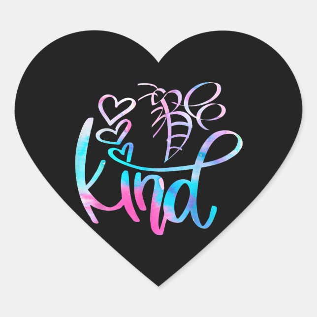Autistic | Be Kind Autism Awareness Heart Sticker (Front)