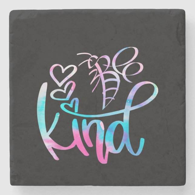 Autistic | Be Kind Autism Awareness Stone Coaster (Front)