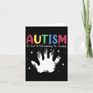 Autistic Boy Or Girl Autism Be Kind Understanding Card