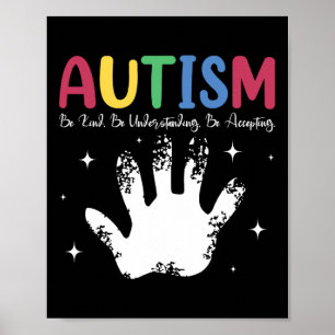 Autistic Boy Or Girl Autism Be Kind Understanding  Poster