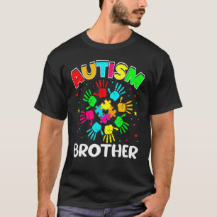 Autistic Brother Puzzle Support Family Autism Awar T-Shirt