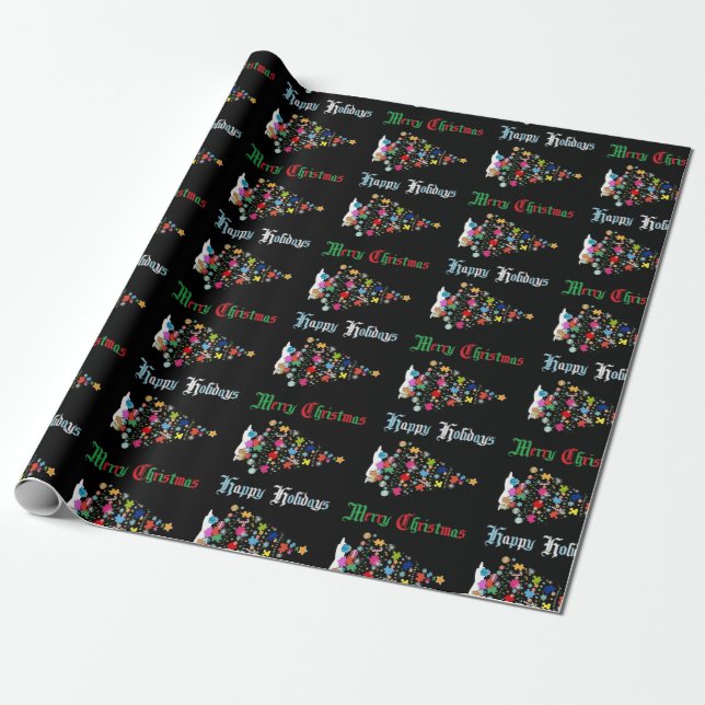 Autistic Christmas Wrapping Paper (Unrolled)