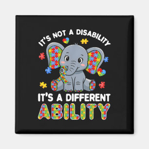 Autistic Different Ability Autism Awareness Elepha Magnet