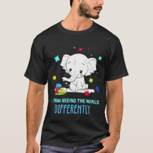 Autistic Elephant Autistic Seeing The World Differ T-Shirt