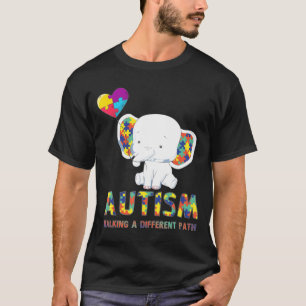 Autistic Elephant Walking A Different Path For Kid T-Shirt