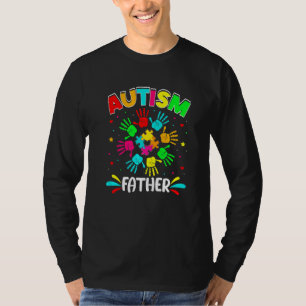 Autistic Father Puzzle Support Family Autism Aware T-Shirt
