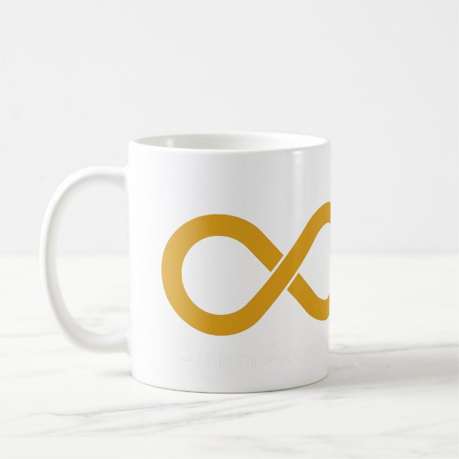 Autistic Gold Infinity Mug (Left)