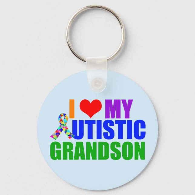 Autistic Grandson Key Ring (Front)