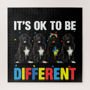 Autistic It's Ok To Be Different Newfoundland Mum Jigsaw Puzzle