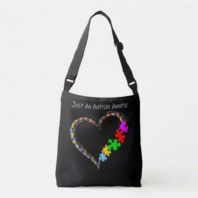 Autistic | Just An Autism Auntie Crossbody Bag (Front)