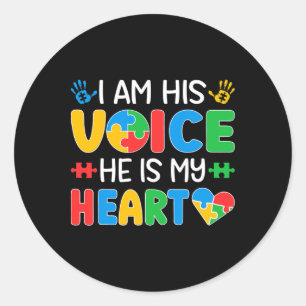 Autistic Mum Autistic Dad Autism Awareness Month M Classic Round Sticker