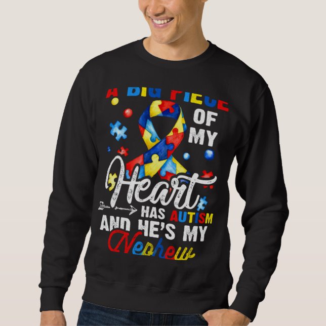 Autistic Nephew Autism Awareness Month For Kids Bo Sweatshirt (Front)