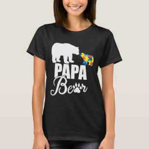 Autistic Papa Bear Autism Awareness T-Shirt