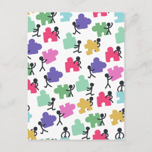 autistic people postcard