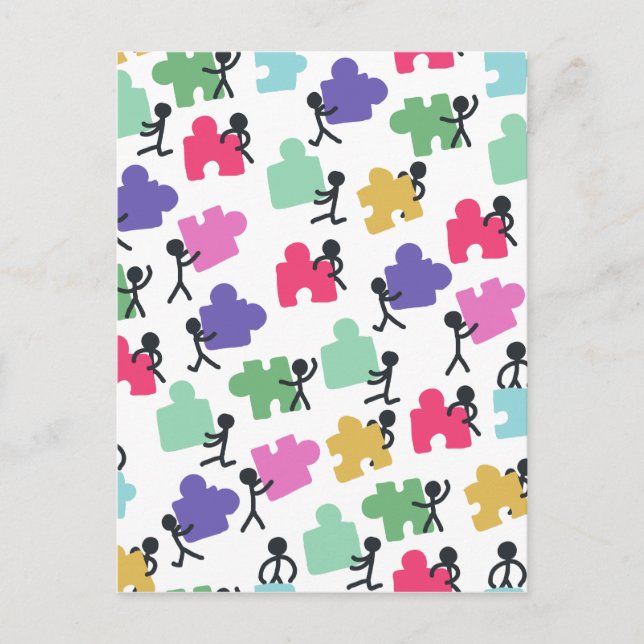 autistic people postcard (Front)