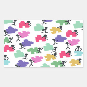 autistic people rectangular sticker