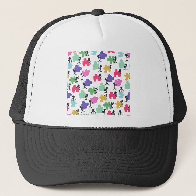 autistic people trucker hat (Front)