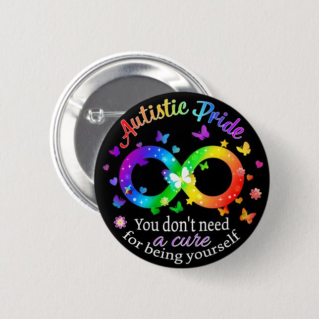 Autistic Pride 6 Cm Round Badge (Front & Back)