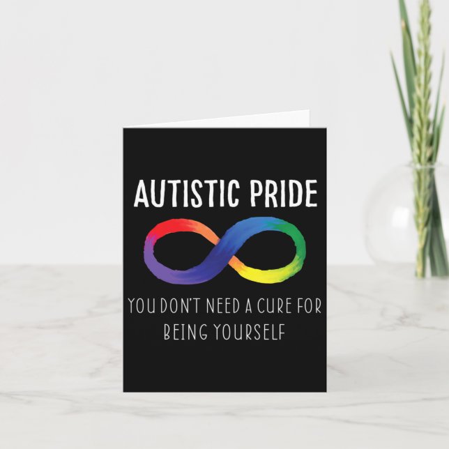 Autistic Pride Autism Awareness Acceptance Love He Card (Front)
