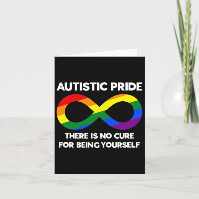 Autistic Pride - Autism Awareness - Rainbow Infini Card (Front)