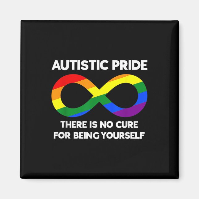Autistic Pride Autism Awareness Rainbow Infinity S Magnet (Front)