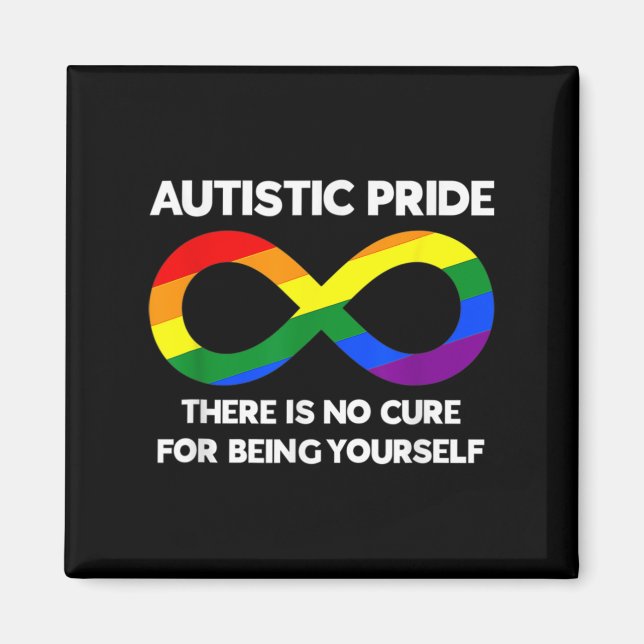 Autistic Pride Autism Awareness Rainbow Infinity S Magnet (Front)