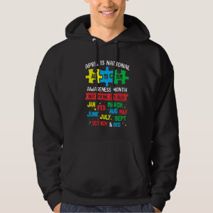 Autistic Pride Autism Awareness Support Puzzle Pie Hoodie