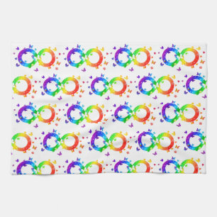 Autistic Pride Infinity Symbol Tea Towel