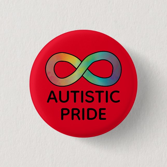 Autistic Pride Neurodiversity Acceptance Button (Front)