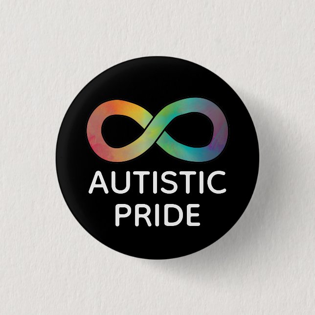 Autistic Pride Neurodiversity Acceptance Button (Front)