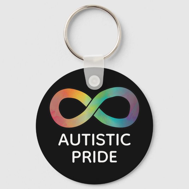 Autistic Pride Neurodiversity Acceptance Key Ring (Front)