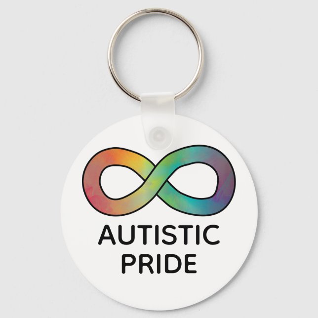 Autistic Pride Neurodiversity Acceptance Key Ring (Front)