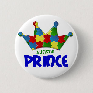 Autistic Prince 1 AUTISM 6 Cm Round Badge